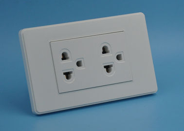 White Standard Two Gang Outlet , American Standard Electric Wall Sockets