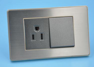 Stainless Steel Switches And Sockets American Style Over Current Protection